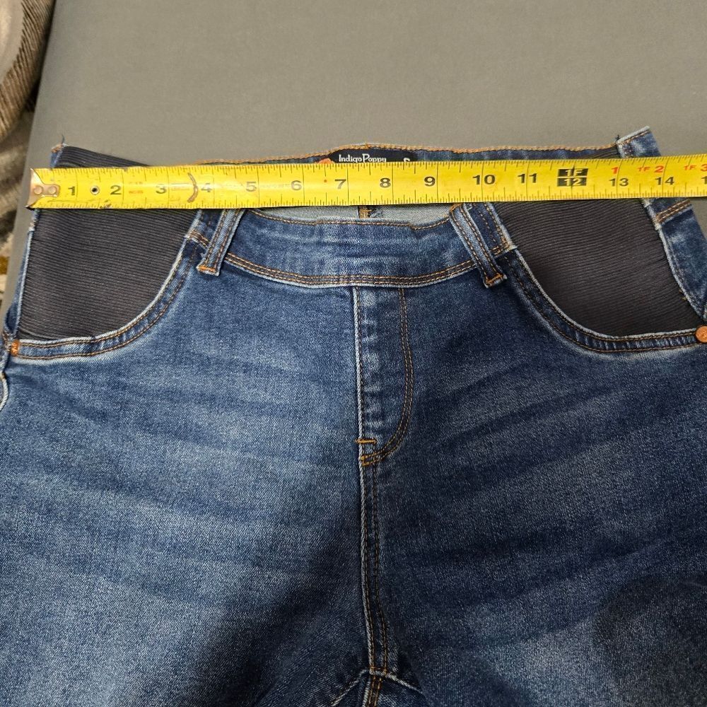 Indigo Poppy Maternity Butt Lifter Skinny with Side Elastics Jeans Sz Small 4-6 - Picture 11 of 11